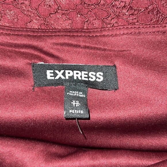 ✨ Express burgundy red Front Slit Lace Sheath Dress✨ - Picture 7 of 8